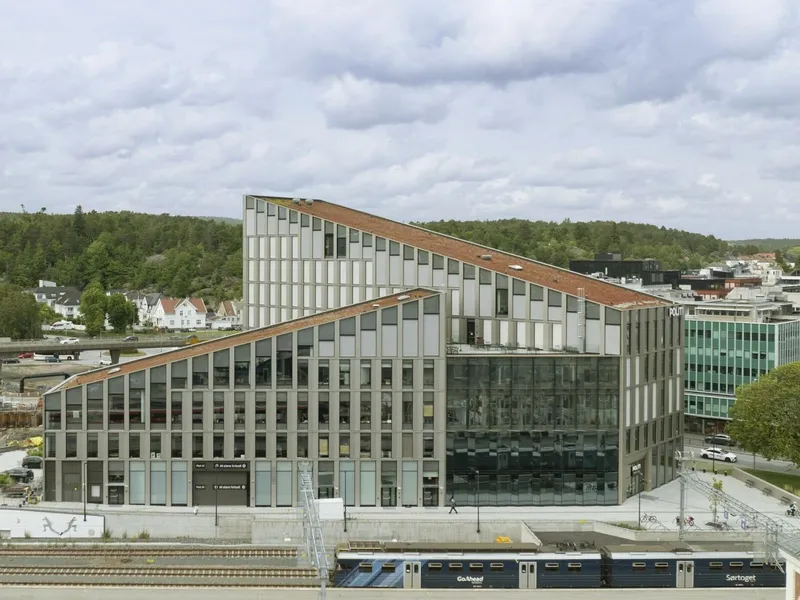 Politihuset i Kristiansand. Foto: Bane Nor Eiendom.