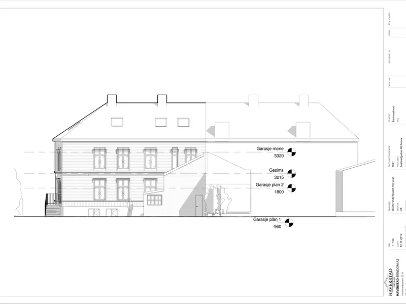 Fasade fra byggesøknad
