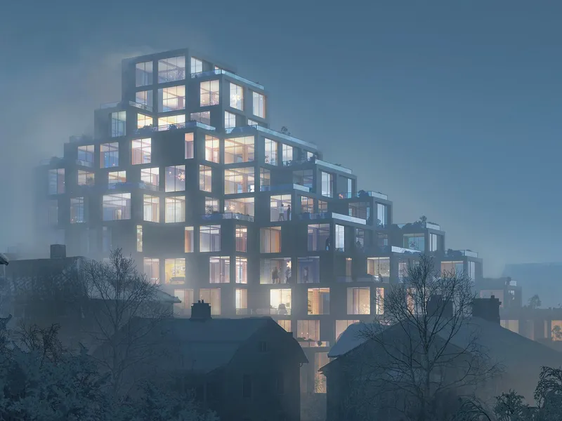 Kv Skruven, förtätning i Umeå, arkitekt: LINK Arkitektur