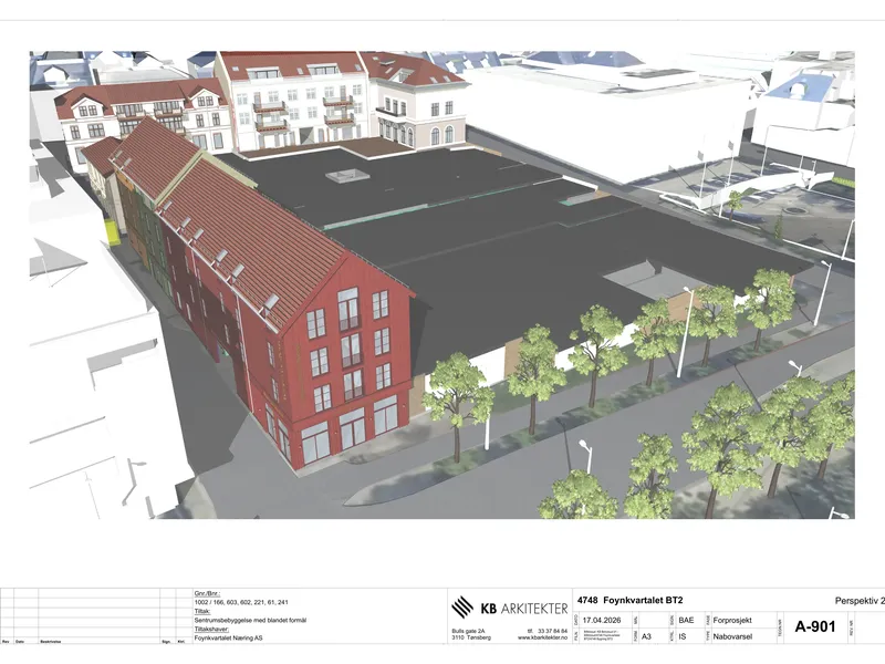 Perspektiv fra byggesøknad