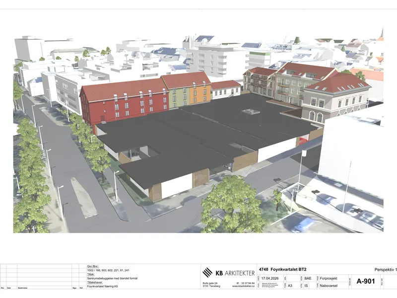 Perspektiv fra byggesøknad
