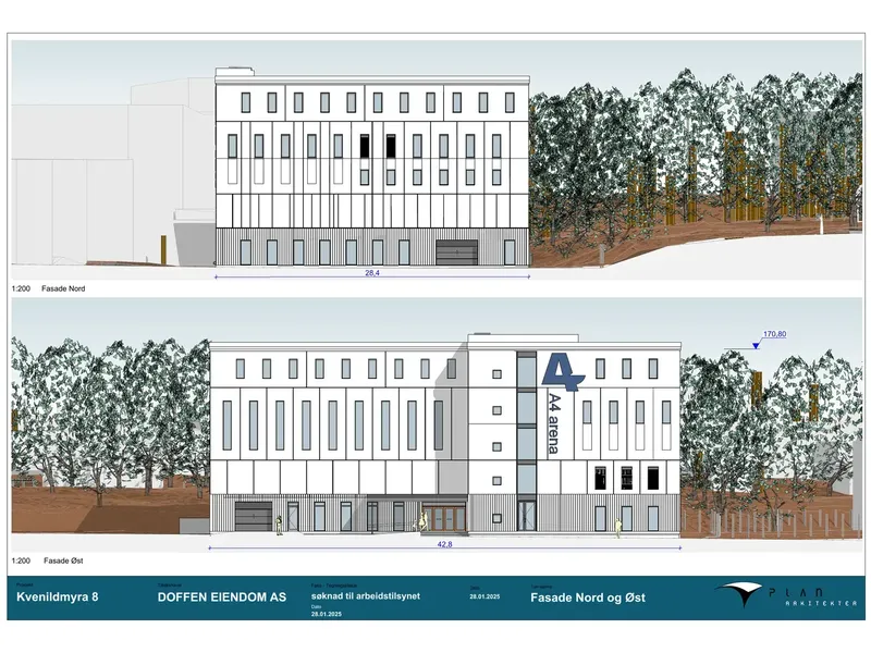 Fasade fra byggesøknad