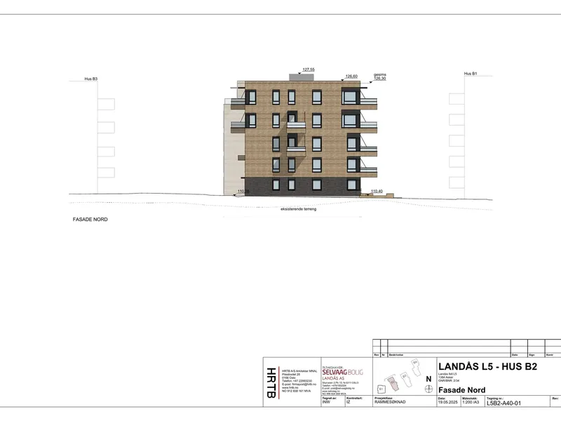 Fasade fra byggesøknad