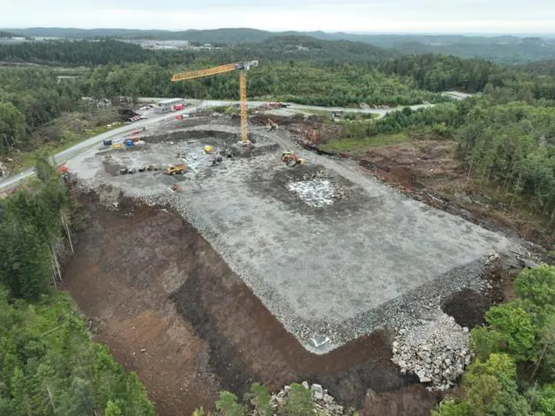 Dronebilde over hele anleggsområdet.