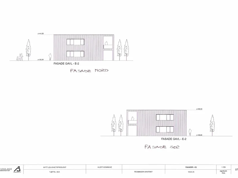 Fasade fra byggesøknad