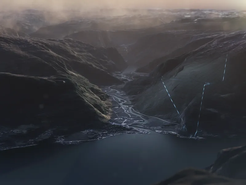 Animasjon tunnelsystem Låvi kraftverk