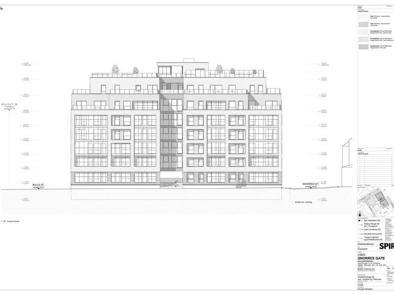 Fasade fra byggesøknad
