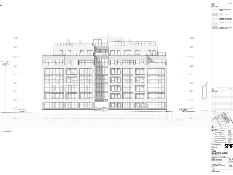 Fasade fra byggesøknad
