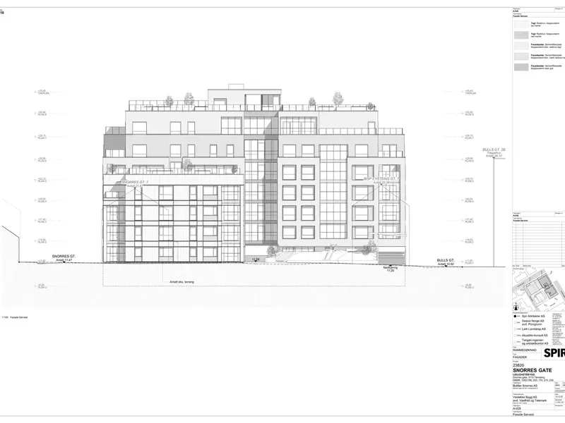 Fasade fra byggesøknad