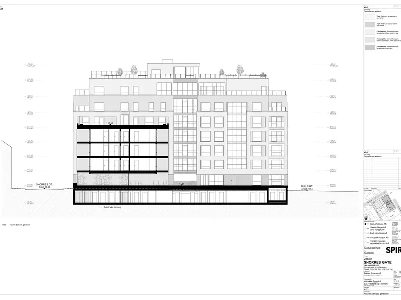 Fasade fra byggesøknad