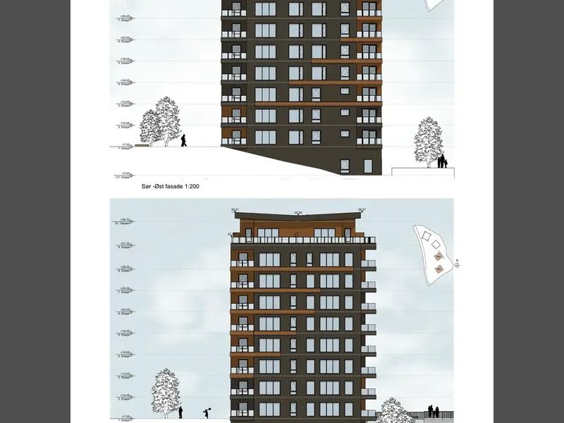 Fasade fra byggesøknad