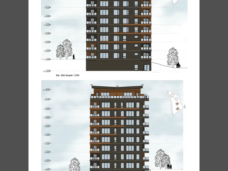 Fasade fra byggesøknad