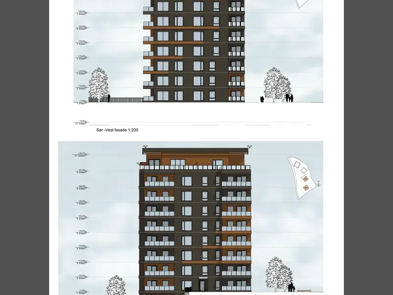 Fasade fra byggesøknad