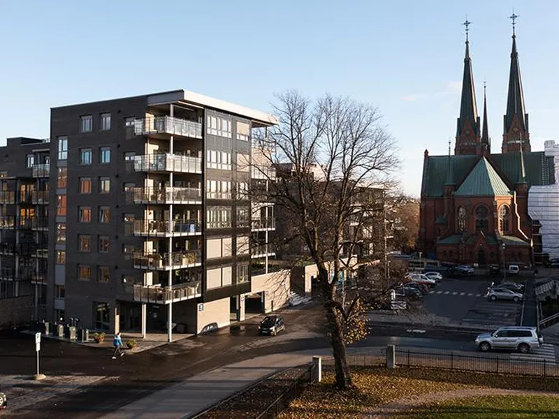 Lietorvet boliger med utsikt over en av blokkene, fin beliggenhet
