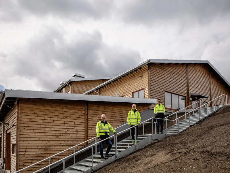 Lillehammer vannverk, sett fra siden