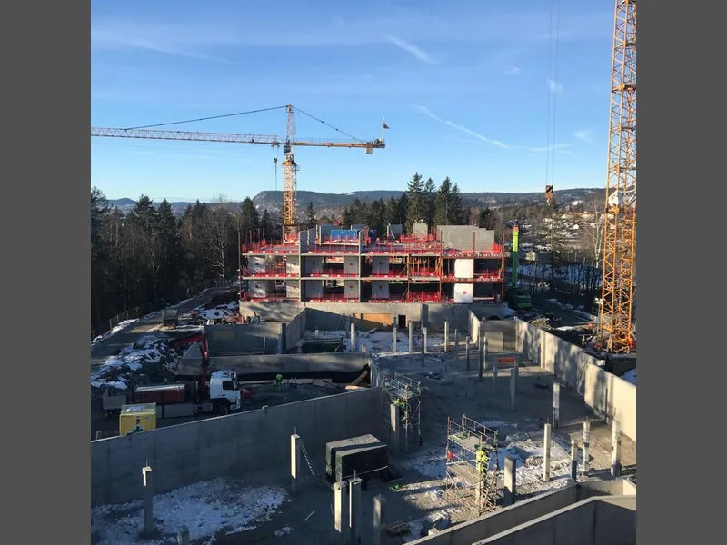 Byggeplass Lindelia Eiendom Bærum kommune