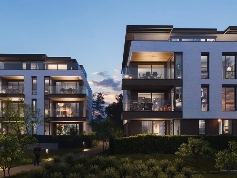 Boligprosjektet Linjen på Holtet får 51 leiligheter med høy standard. Illustrasjon: Rift Arkitektur.