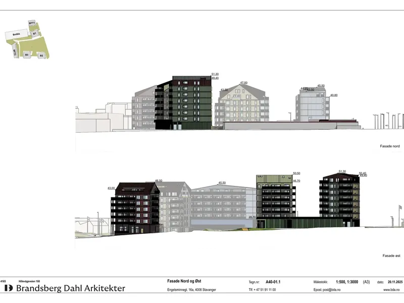 Fasade fra byggesøknad