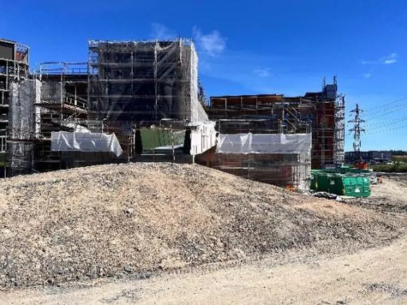 Byggeplassen ved Magasinparken ungdomsskole