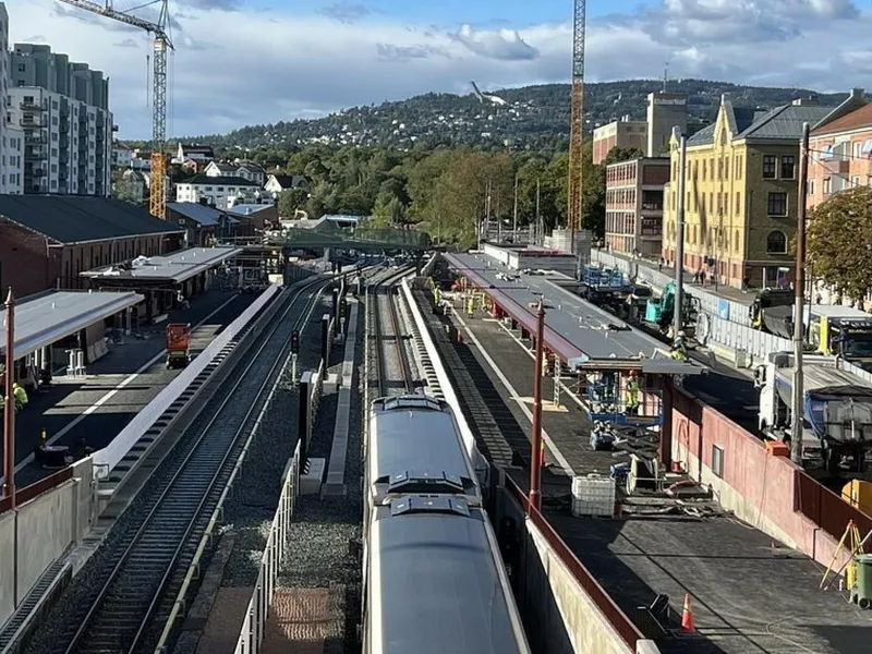 Slik ser Majorstuen stasjon ut få dager før åpning. Foto: Sporveien AS.