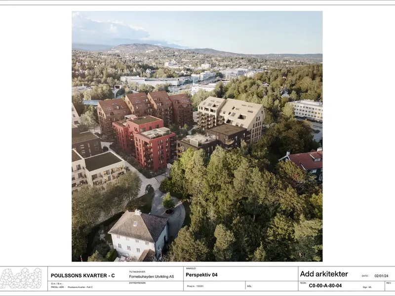 Perspektiv fra byggesøknad