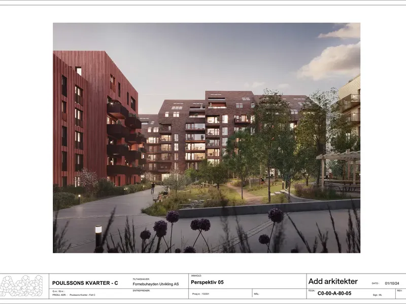 Perspektiv fra byggesøknad