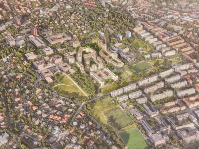 Området sett fra vest. (Illustrasjon: LPO Arkitekter/KIMA Arkitektur)