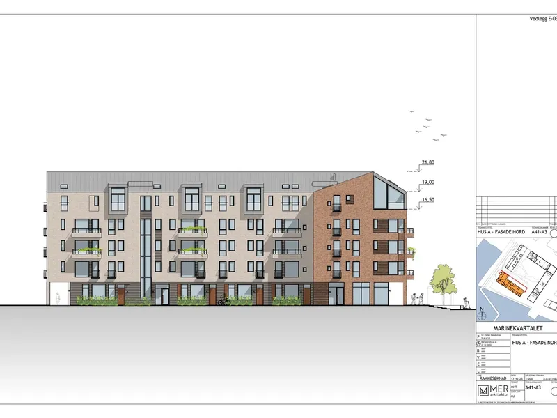 Fasade fra byggesøknad
