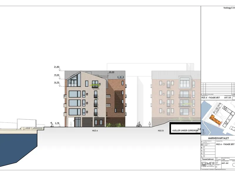 Fasade fra byggesøknad