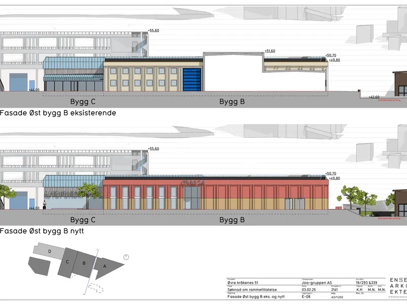Fasade fra byggesøknad