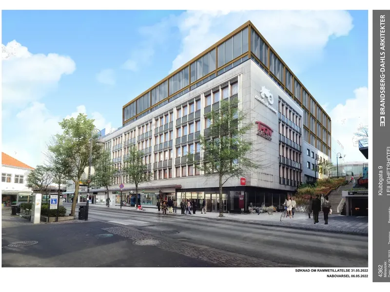 Fasade fra byggesøknad