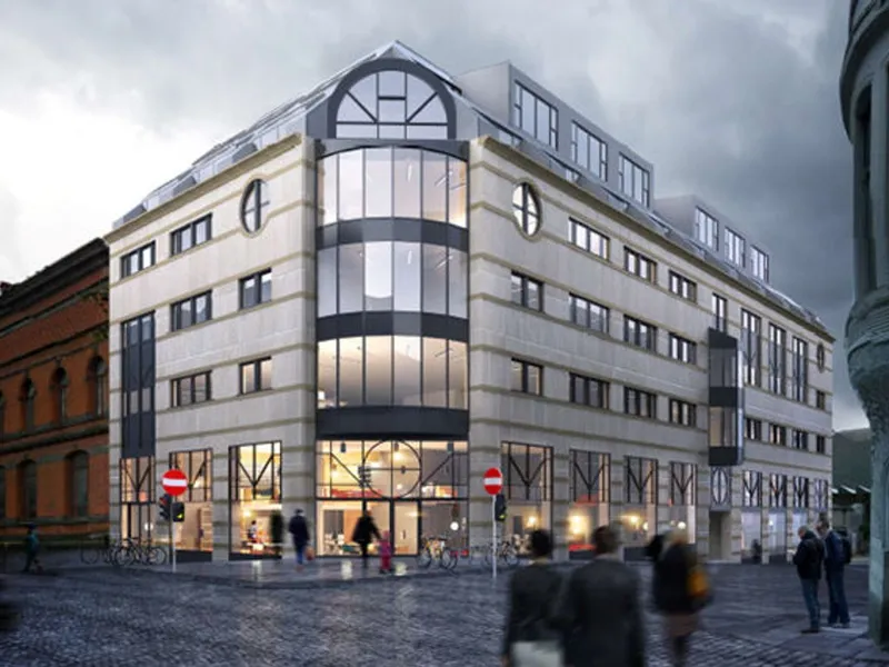 OBAS Entreprenør rehabiliterer Olav Kyrres gate 22 i Bergen. Ill. Mad Arkitekter
