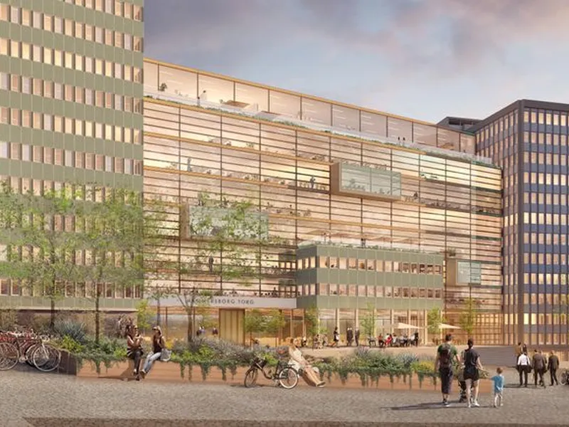 Slik kan nye Hammersborg Torg bli i framtiden. Illustrasjon: Kristin Jarmund Arkitekter/Archivisuals