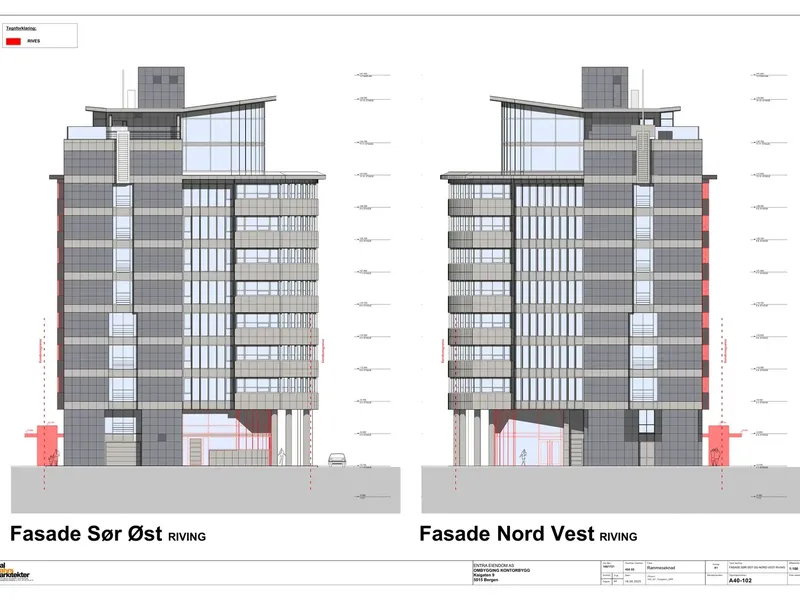 Fasade fra byggesøknad