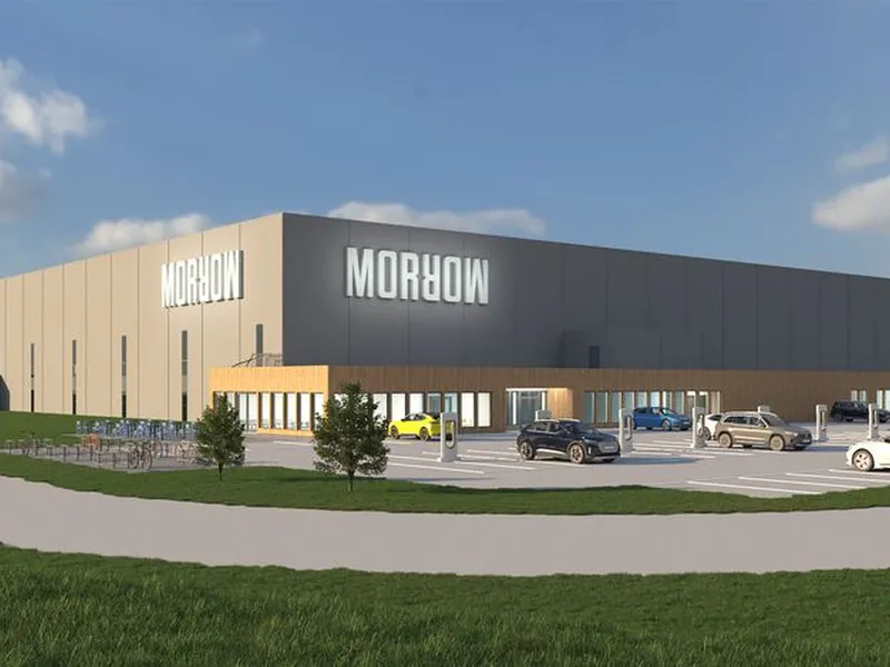 Morrow Batteries.  Illustrasjon Veidekke Logistikkbygg AS