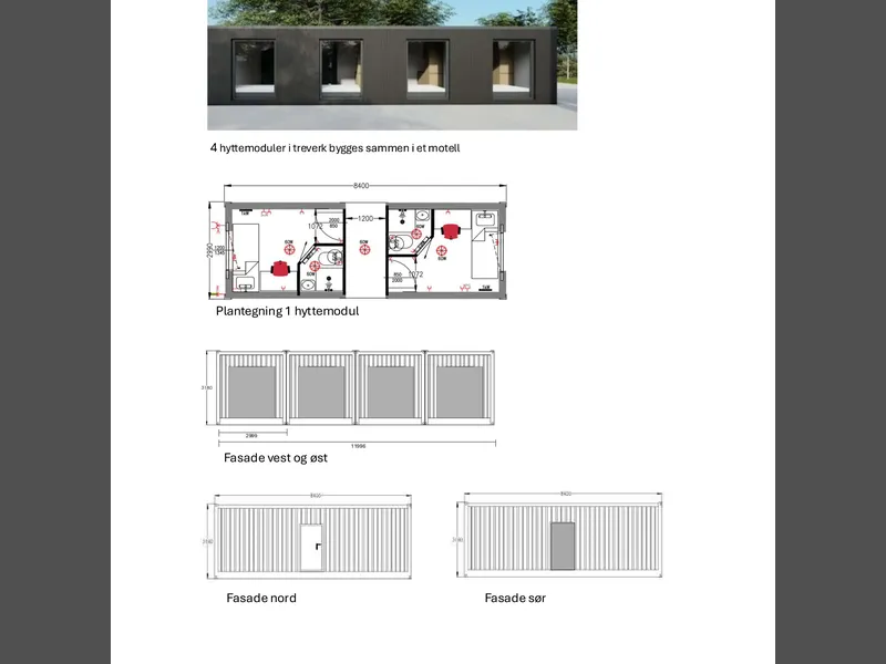 Fasade fra byggesøknad
