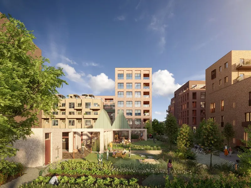 Nå starter byggingen av kvartal 4 på Nansenløkka. Illustrasjon: Add arkitekter / Transborder studio/ Rift.