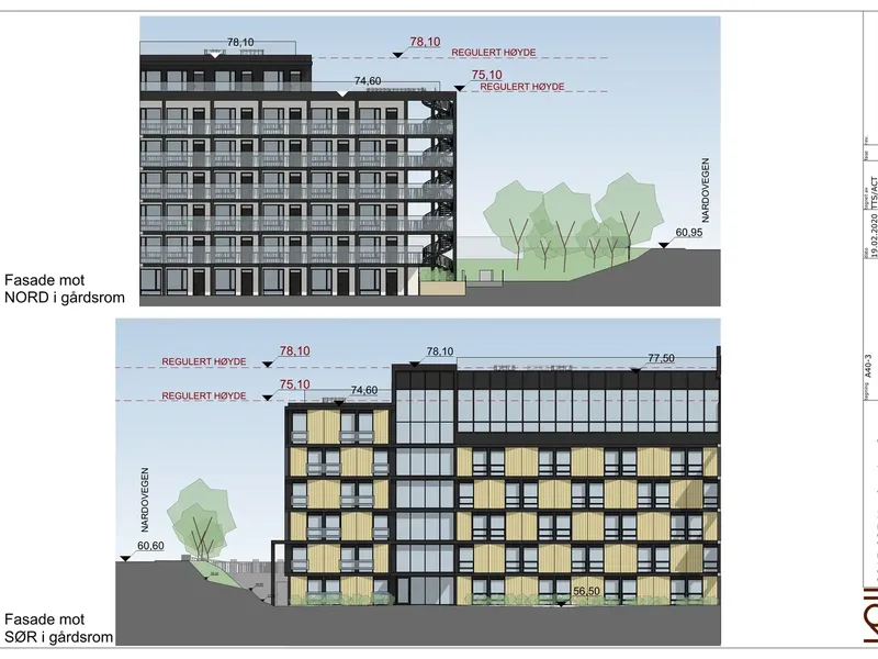 Fasade fra byggesøknad