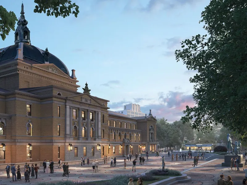 Slik ser forslagsstillerne for seg hvordan Nationaltheatret kan utvides og rehabiliteres. Foto: LPO Arkitekter / Handout / NTB.