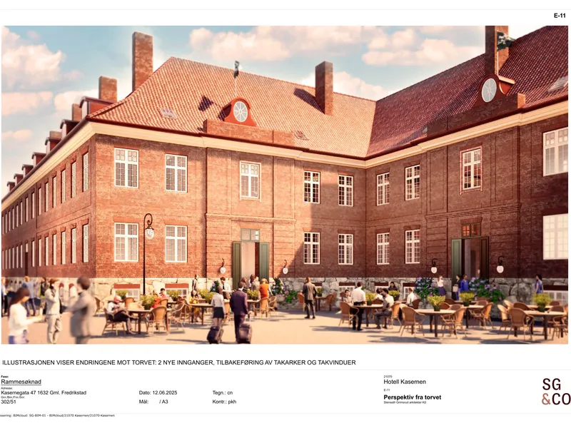 Perspektiv fra byggesøknad
