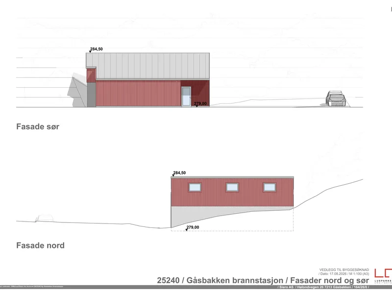 Fasade fra byggesøknad