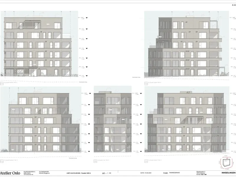 Fasade fra byggesøknad