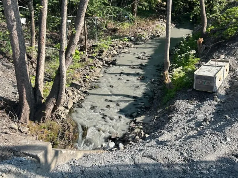 Utslippet ga blakket vann nedstrøms Frøen stasjon i Frognerelva. Frognerelva er syv kilometer lang og går fra Songsvann og ned til Frognerkilen. Foto: Bymiljøetaten i Oslo.