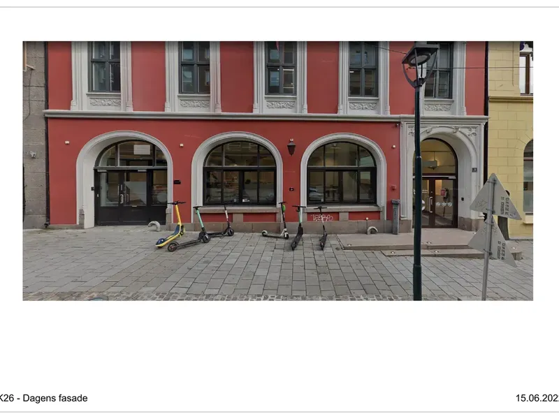 Fasade fra byggesøknad