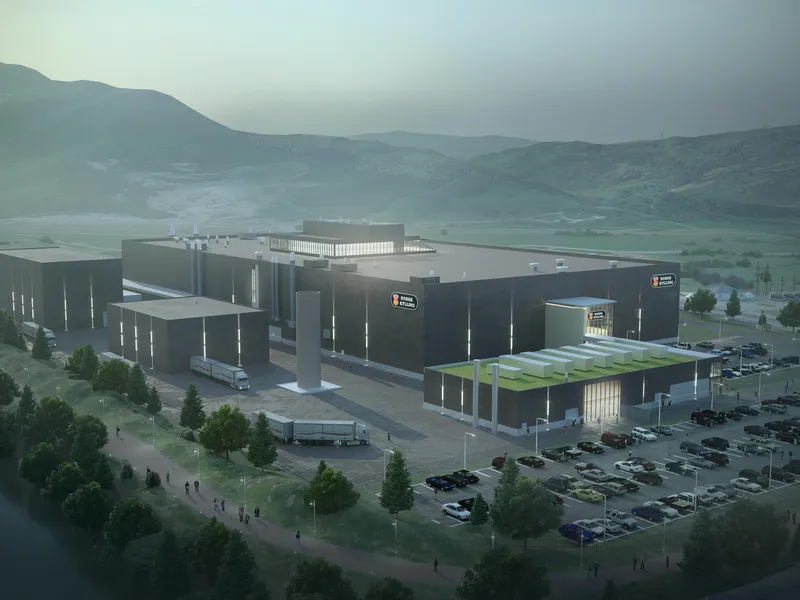 Illustrasjon av Norsk Kylling sin nye fabrikk på Orkanger