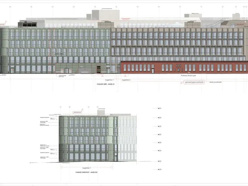 Fasade fra byggesøknad