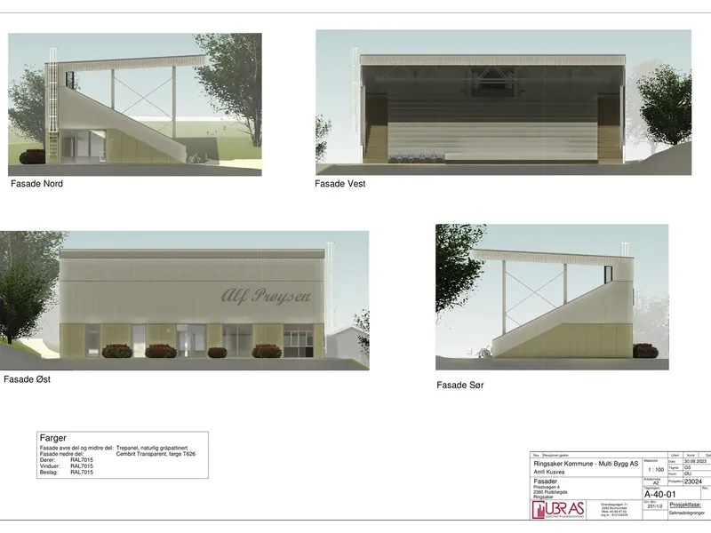 Fasade fra byggesøknad
