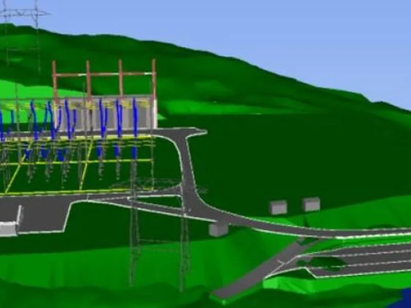 Foto: 3D-modell av ny Åsen transformatorstasjon (Kilde: CEMP – Åsen, Sweco)
