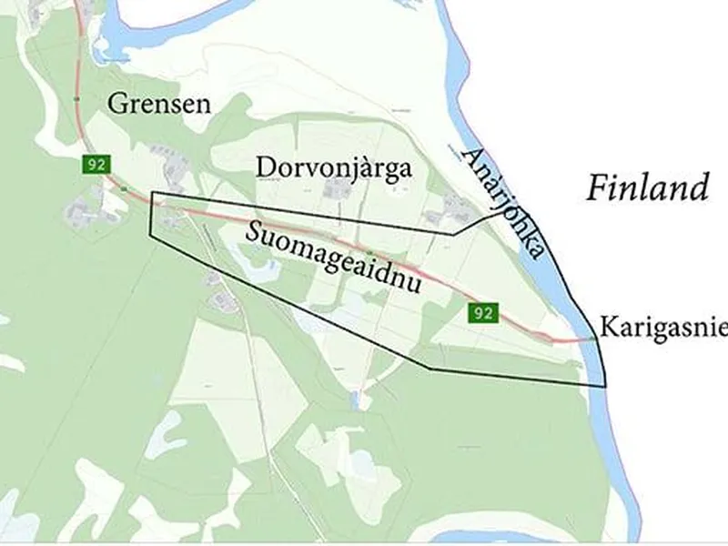 Planområde rv. 92 Anarjohkabru