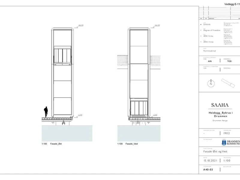 Fasade fra byggesøknad